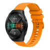 Correa de silicona de 22 mm con puntadas onduladas y puntos para Huawei Watch GT 2e (amarillo ámbar)