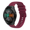 Correa de silicona de 22 mm con puntadas onduladas y puntos para Huawei Watch GT 2e (rojo vino)