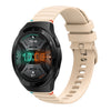 Correa de silicona de 22 mm con puntadas onduladas y puntos para Huawei Watch GT 2e (color crema)