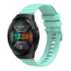 Correa de silicona de 22 mm con puntadas onduladas y puntos para Huawei Watch GT 2e (verde azulado)