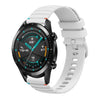 Correa de silicona para reloj Huawei Watch GT 2 de 46 mm con puntadas onduladas y 22 mm (blanca)