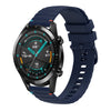 Correa de silicona para reloj Huawei Watch GT 2 de 46 mm con puntadas onduladas y 22 mm (azul marino)