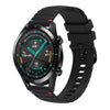 Correa de silicona para reloj Huawei Watch GT 2 de 46 mm con puntadas onduladas y 22 mm (negra)