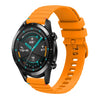 Correa de silicona para reloj Huawei Watch GT 2 de 46 mm con puntadas onduladas y 22 mm (amarillo ámbar)
