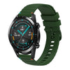 Correa de silicona para reloj Huawei Watch GT 2 de 46 mm con puntadas onduladas y 22 mm (verde militar)