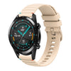 Correa de silicona para reloj Huawei Watch GT 2 de 46 mm con puntadas onduladas y 22 mm (color crema)