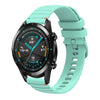 Correa de silicona para reloj Huawei Watch GT 2 de 46 mm con puntadas onduladas y 22 mm (verde azulado)