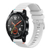 Correa de silicona con puntadas onduladas y puntos para Huawei Watch GT de 22 mm (blanca)