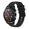 Correa de silicona con puntadas onduladas y puntos para Huawei Watch GT de 22 mm (negra)