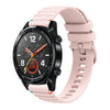 Correa de silicona con puntadas onduladas y puntos para Huawei Watch GT de 22 mm (rosa)