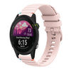 Correa de silicona para reloj Garmin Forerunner 255 Music con puntadas onduladas y puntos de 22 mm (rosa)