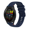 Correa de silicona para reloj Garmin Forerunner 265 Music con costuras onduladas y puntos de 22 mm (azul marino)