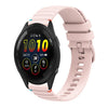 Correa de silicona para reloj Garmin Forerunner 265 Music con puntadas onduladas y puntos de 22 mm (rosa)