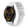 Correa de silicona con puntadas onduladas y puntos para reloj Garmin Venu 3 de 22 mm (blanca)