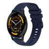 Correa de silicona con puntadas onduladas y puntos para reloj Garmin Venu 3 de 22 mm (azul marino)