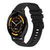Correa de silicona con puntadas onduladas y puntos para reloj Garmin Venu 3 de 22 mm (negra)