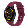 Correa de silicona para reloj Garmin Venu 3 de 22 mm con puntadas onduladas y puntos (rojo vino)