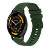 Correa de silicona con puntadas onduladas y puntos para reloj Garmin Venu 3 de 22 mm (verde militar)