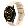 Correa de silicona con puntadas onduladas y puntos para reloj Garmin Venu 3 de 22 mm (color crema)