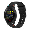 Correa de silicona con puntadas onduladas y puntos para reloj Garmin Forerunner 265 de 22 mm (negra)