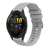 Correa de silicona con puntadas onduladas y puntos para reloj Garmin Forerunner 265 de 22 mm (gris)