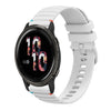 Correa de silicona con puntadas onduladas y puntos para reloj Garmin Venu 2 de 22 mm (blanca)