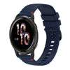 Correa de silicona con puntadas onduladas y puntos para reloj Garmin Venu 2 de 22 mm (azul marino)