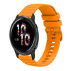 Correa de silicona con puntadas onduladas y puntos para reloj Garmin Venu 2 de 22 mm (amarillo ámbar)