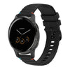 Correa de silicona con puntadas onduladas y puntos para reloj Garmin Vivoactive 4 de 22 mm (negra)