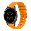 Correa de silicona con puntadas onduladas y puntos para reloj Garmin Vivoactive 4 de 22 mm (amarillo ámbar)
