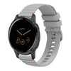 Correa de silicona con puntadas onduladas y puntos para reloj Garmin Vivoactive 4 de 22 mm (gris)