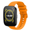 Correa de silicona para reloj Amazfit Bip 5 con puntadas onduladas de 22 mm (amarillo ámbar)