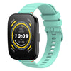 Correa de silicona para reloj Amazfit Bip 5 con puntadas onduladas de 22 mm (verde azulado)