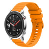 Correa de silicona de 22 mm con puntadas onduladas y puntos para reloj Amazfit GTR 4 (amarillo ámbar)