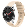 Correa de silicona de 22 mm con puntadas onduladas y puntos para reloj Amazfit GTR 4 (color crema)