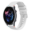 Correa de silicona de 22 mm con puntadas onduladas y puntos para reloj Amazfit GTR 3 Pro (blanca)