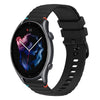 Correa de silicona de 22 mm con costuras punteadas y onduladas para reloj Amazfit GTR 3 Pro (negra)