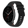 Correa de silicona de 22 mm con costuras punteadas y onduladas para reloj Amazfit GTR 2e (negra)