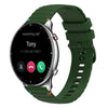 Correa de silicona de 22 mm con puntadas onduladas y puntos para reloj Amazfit GTR 2 (verde militar)