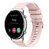 Correa de silicona para reloj Amazfit GTR 2 con puntadas onduladas de 22 mm (rosa)