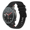 Correa de silicona con puntadas onduladas y puntos para reloj Amazfit GTR de 22 mm (negra)