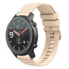 Correa de silicona para reloj Amazfit GTR de 22 mm con puntadas onduladas y puntos (color crema)