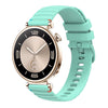Correa de silicona con puntadas onduladas y puntos para Huawei Watch GT 4 de 41 mm y 18 mm (verde azulado)