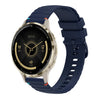 Correa de silicona con puntadas onduladas y puntos para reloj Garmin Venu 3S de 18 mm (azul marino)