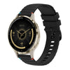 Correa de silicona con puntadas onduladas y puntos para reloj Garmin Venu 3S de 18 mm (negra)
