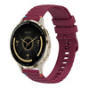 Correa de silicona con puntadas onduladas y puntos para reloj Garmin Venu 3S de 18 mm (rojo vino)