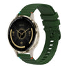 Correa de silicona con puntadas onduladas y puntos para reloj Garmin Venu 3S de 18 mm (verde militar)