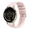 Correa de silicona con puntadas onduladas y puntos para reloj Garmin Venu 3S de 18 mm (rosa)
