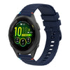 Correa de silicona con puntadas onduladas y puntos para reloj Garmin Forerunner 265S de 18 mm (azul marino)