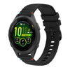Correa de silicona con puntadas onduladas y puntos para reloj Garmin Forerunner 265S de 18 mm (negra)